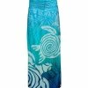 Lily | Blue & Aqua Turtle Maxi Skirt - Women