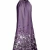 Lily | Purple & Black Floral Yoke Dress - Women & Plus
