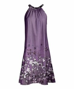 Lily | Purple & Black Floral Yoke Dress - Women & Plus