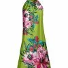 Lily | Green & Pink Sleeveless Yoke Dress - Women & Plus