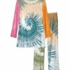 Lily | Green & Blue Tie-Dye Long-Sleeve Pajama Set - Women & Plus