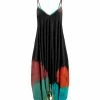 Lily | Turquoise & Rust Abstract Sleeveless Harem Jumpsuit - Women