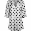 Lily | Black & White Polka Dot Notch Neck Tunic - Women