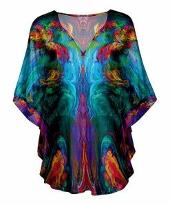 Lily | Blue Abstract Dolman Tunic - Women & Plus