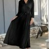 Lily | Black Tie-Waist Shirt Dress - Women & Plus
