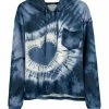 Lily | Navy & White Tie-Dye Heart Chest-Pocket Hoodie - Women & Plus