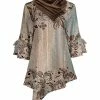 Lily | Brown & Beige Floral Asymmetrical-Hem Tunic - Women & Plus