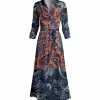 Lily | Coral & Blue Paisley Waist-Tie Maxi Shirt Dress - Women & Plus