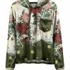 Lily | Green & Beige Floral Chest-Pocket Hoodie - Women & Plus