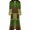Lily | Green & Brown Color Block Standing-Collar Duster - Women & Plus