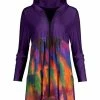 Lily | Purple Tie-Dye Tiered Zip-Up Hoodie - Women & Plus