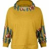 Lily | Yellow & Gray Football Hoodie - Plus