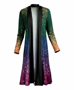 Lily | Green & Pink Sparkle Ombré Duster - Women & Plus