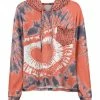 Lily | Pink & Lavender Heart Tie-Dye Chest-Pocket Hoodie - Women & Plus