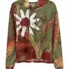 Lily | Rust & Green Floral Chest-Pocket Hoodie - Women & Plus