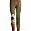 Lily | Green & Rust Floral Leggings - Women