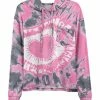Lily | Rose & Gray Tie-Dye Heart Chest-Pocket Hoodie - Women & Plus
