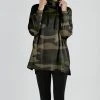 Lily | Olive & Brown Camo Hoodie - Plus