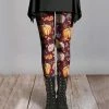 Lily | Red & Orange Pumpkin Leggings - Women
