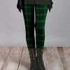 Lily | Green Plaid Leggings - Women & Plus