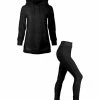 Lily | Black Kangaroo-Pocket Hoodie & Leggings - Women