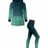 Lily | Blue & Teal Ombré Hoodie & Leggings - Women & Plus