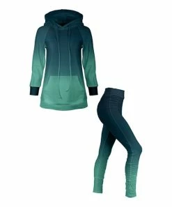 Lily | Blue & Teal Ombré Hoodie & Leggings - Women & Plus