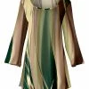 Lily | Beige & Green Abstract Bell-Sleeve Scoop Neck Tunic - Women & Plus