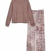 Lily | Beige & Rose Leopard Long-Sleeve Tee & Lounge Pants - Women & Plus