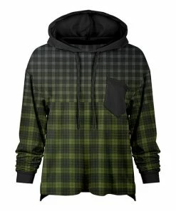 Lily | Black & Green Plaid Patch-Pocket Hoodie - Women & Plus