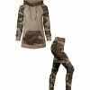 Lily | Brown & Beige Camo Kangaroo-Pocket Hoodie & Leggings - Women & Plus