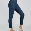 Lily | Navy Heather Pocket Leggings - Women & Plus