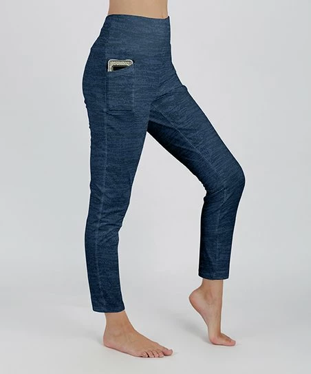 Lily | Navy Heather Pocket Leggings - Women & Plus 1 Lily | Navy Heather Pocket Leggings - Women & Plus