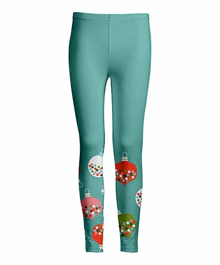 Lily | Turquoise & Red Ornaments Leggings - Plus 1 Lily | Turquoise & Red Ornaments Leggings - Plus