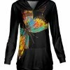 Lily | Black & Yellow Butterfly Pullover Hoodie - Women & Plus