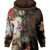 Lily | Brown Floral Loose Fit Pocket Hoodie - Women & Plus