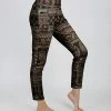 Lily | Black & Brown Paisley Pocket Leggings - Plus