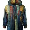Lily | Blue & Yellow Color Melt Front-Pocket Hoodie - Plus
