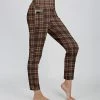 Lily | Brown & Black Plaid Pocket Leggings - Women