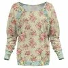 Lily | Cream Floral Mutton-Sleeve Sweatshirt - Plus