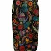 Lily | Black Vintage-Floral Velvet Pencil Skirt - Women & Plus