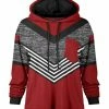 Lily | Red & Black Color-Block Stripe Loose Fit Pocket Hoodie - Women & Plus