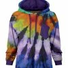 Lily | Purple Tie-Dye Loose Fit Pocket Hoodie - Women & Plus