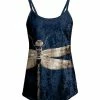 Lily | Navy & Beige Dragonfly Velvet Camisole - Women & Plus