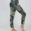 Lily | Navy & Brown Floral Pocket Leggings - Women