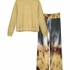 Lily | Beige Sweatshirt & Beige Tie-Dye Lounge Pants - Women