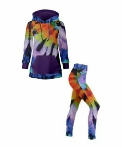 Lily | Purple Tie-Dye Hoodie & Leggings - Women & Plus