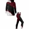 Lily | Red & Black Abstract Hoodie & Leggings - Women