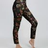 Lily | Black & Pink Floral Pocket High-Waist Leggings - Plus