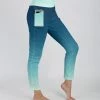 Lily | Turquoise & Blue Ombré High-Waist Pocket Leggings - Women & Plus